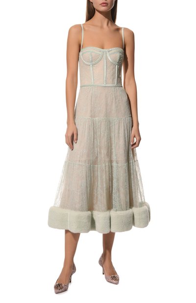 Платье с отделкой из меха норки YANA DRESS, арт. 1-23/7-061-0452MН, фото 2