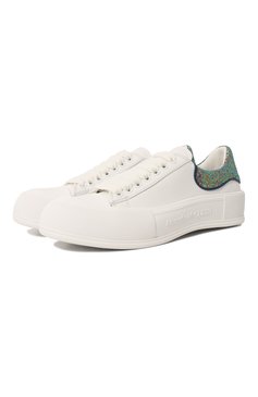 Кожаные кеды deck plimsoll ALEXANDER MCQUEEN, арт. 702047/WICE7, фото 1