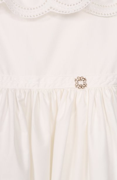 Хлопковый сарафан ELIE SAAB JUNIOR кремового цвета по цене 119000 руб., арт. EFAB100 MX MC/TS0724 RIC05_001, фото 3 Хлопковый сарафан ELIE SAAB JUNIOR, арт. EFAB100 MX MC/TS0724 RIC05_001, фото 3