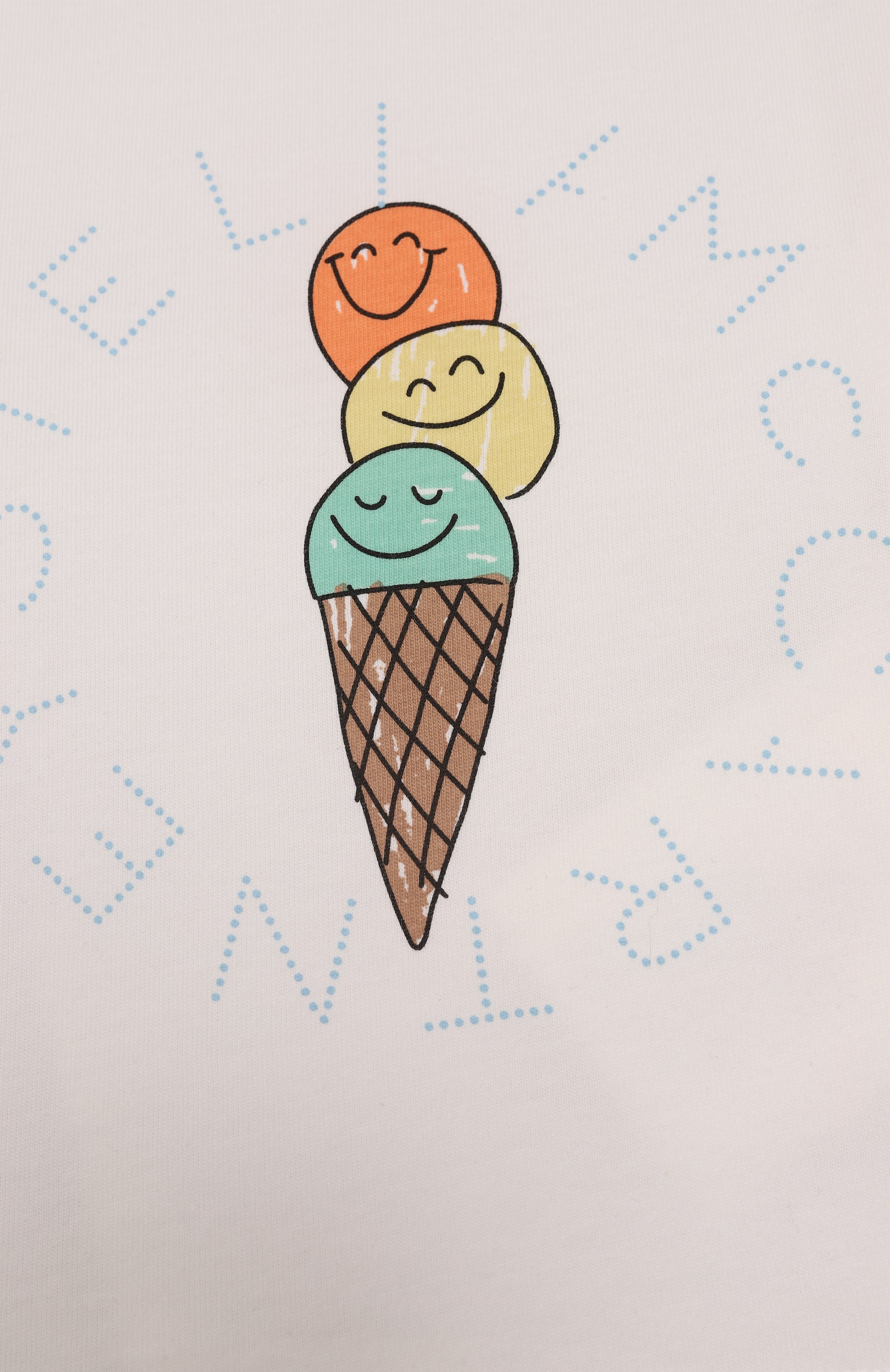 Хлопковая футболка STELLA MCCARTNEY молочного цвета по цене 7315 руб., арт. TW8601, фото 3 Хлопковая футболка STELLA MCCARTNEY, арт. TW8601, фото 3