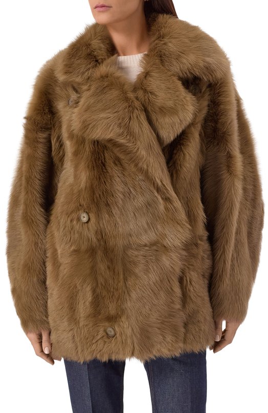 Дубленка из овчины Petar Petrov F25FM3/SHEARLING Коричневый  F25FM3/SHEARLING Фото 3