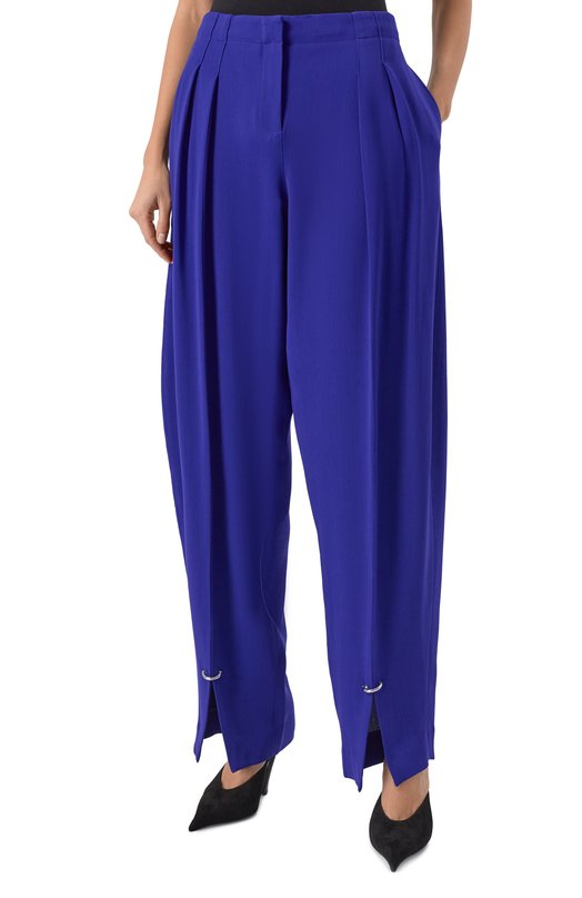 Брюки из вискозы и шерсти Mugler 25F1PA0448196 Синий  25F1PA0448196 Фото 3