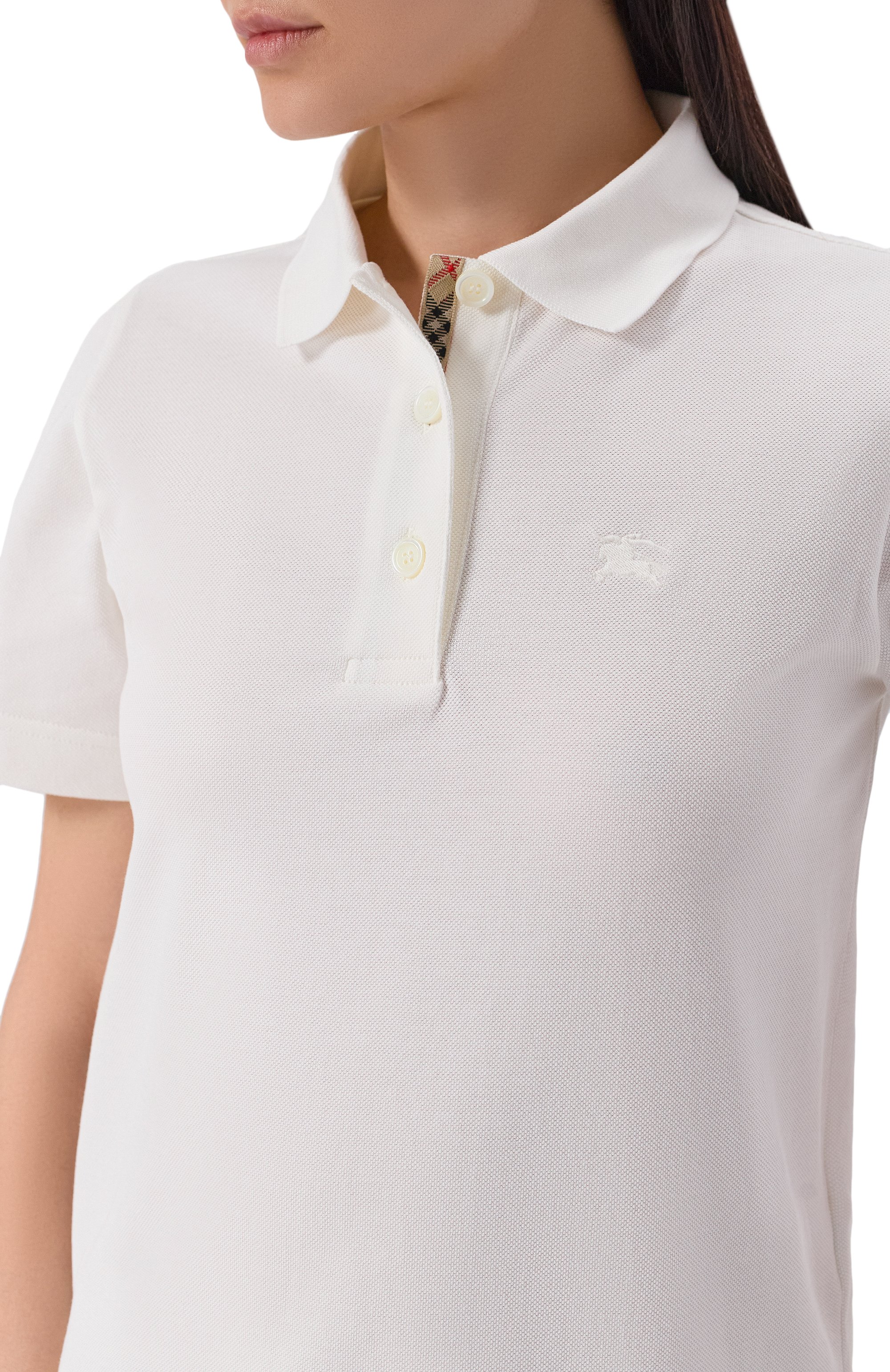 Хлопковое поло BURBERRY белого цвета по цене 54700 руб., арт. 8118961, фото 5 Хлопковое поло BURBERRY, арт. 8118961, фото 5