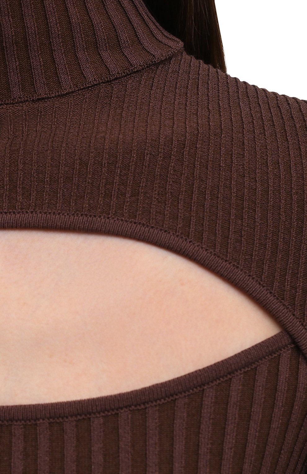 Водолазка из вискозы ANDREADAMO коричневого цвета по цене 82800 руб., арт. ADFW21SW04031477, фото 5 Водолазка из вискозы ANDREADAMO, арт. ADFW21SW04031477, фото 5