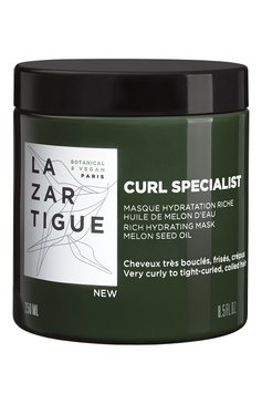 Увлажняющая маска для кудрявых волос curl specialist (250ml) LAZARTIGUE бесцветного цвета, арт. 10L01190C | Фото 1 (Тип волос: Кудрявые; Региональные ограничения белый список (Axapta Mercury): Не проставлено; Назначение: Для волос; Нос: Не проставлено; Тип продукта: Маски)