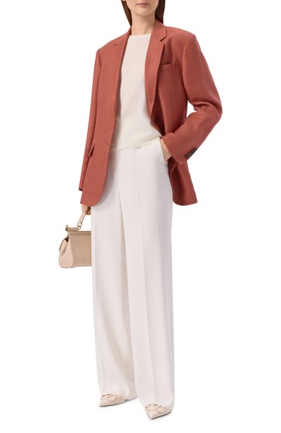 Шелковые брюки KITON кремового цвета по цене 272000 руб., арт. D48109K0977A, фото 2 Шелковые брюки KITON, арт. D48109K0977A, фото 2