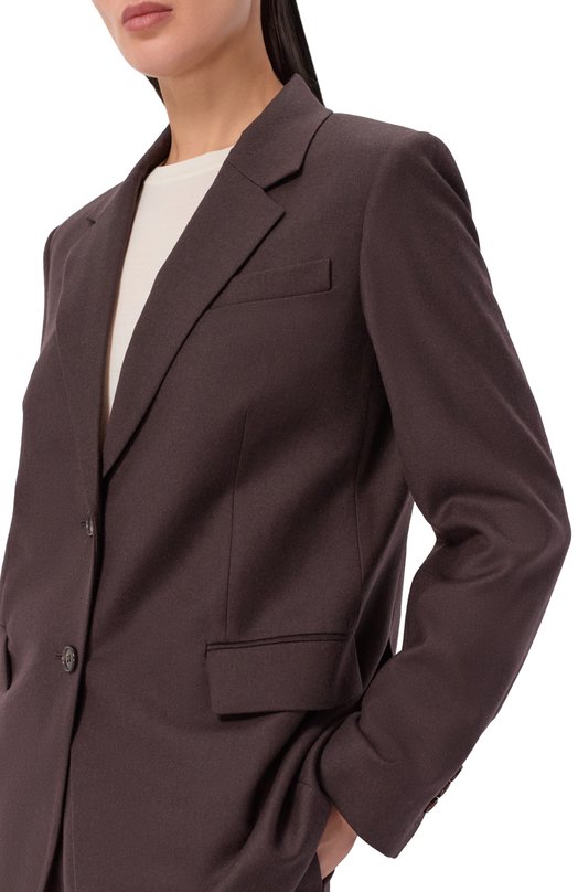 Шерстяной жакет Theory P0801104 Коричневый  P0801104 Фото 5