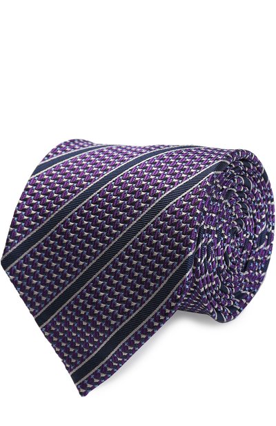 Мужской шелковый галстук с узором ZEGNA, арт. Z2W05/1XW