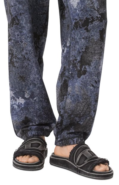 Текстильные шлепанцы sa-slide d oval DIESEL черного цвета по цене 26350 руб., арт. Y03356/P5257, фото 3 Текстильные шлепанцы sa-slide d oval DIESEL, арт. Y03356/P5257, фото 3