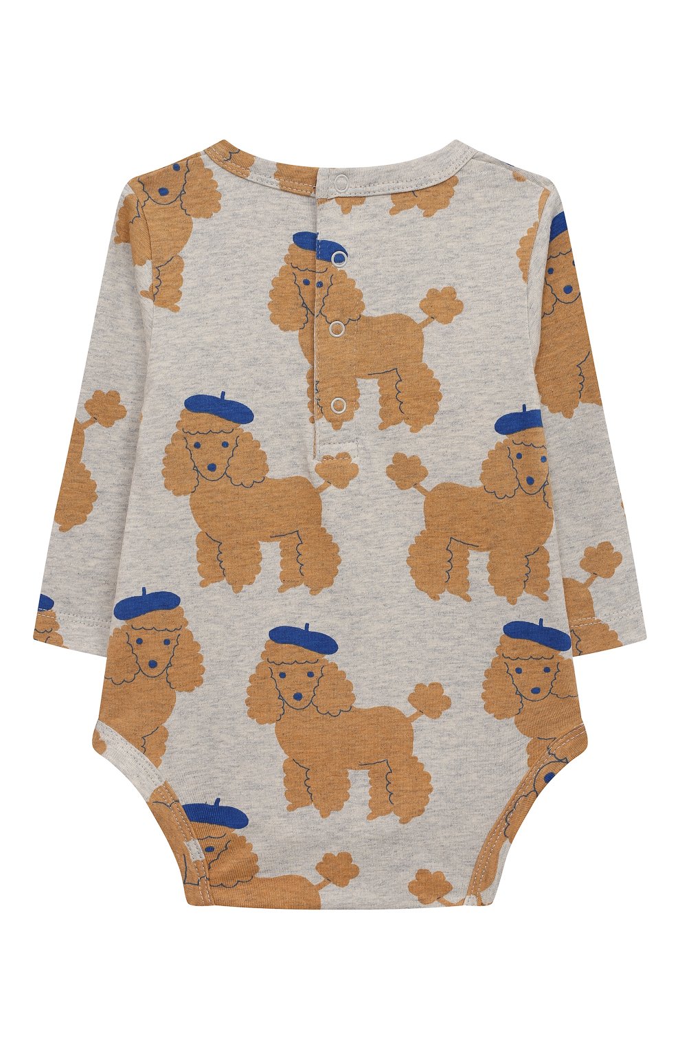 Хлопковое боди TINYCOTTONS серого цвета по цене 7940 руб., арт. AW23-038, фото 2 Хлопковое боди TINYCOTTONS, арт. AW23-038, фото 2
