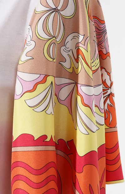 Футболка из смеси хлопка и шелка EMILIO PUCCI белого цвета по цене 39950 руб., арт. 0EJP10/0E988, фото 5 Футболка из смеси хлопка и шелка EMILIO PUCCI, арт. 0EJP10/0E988, фото 5