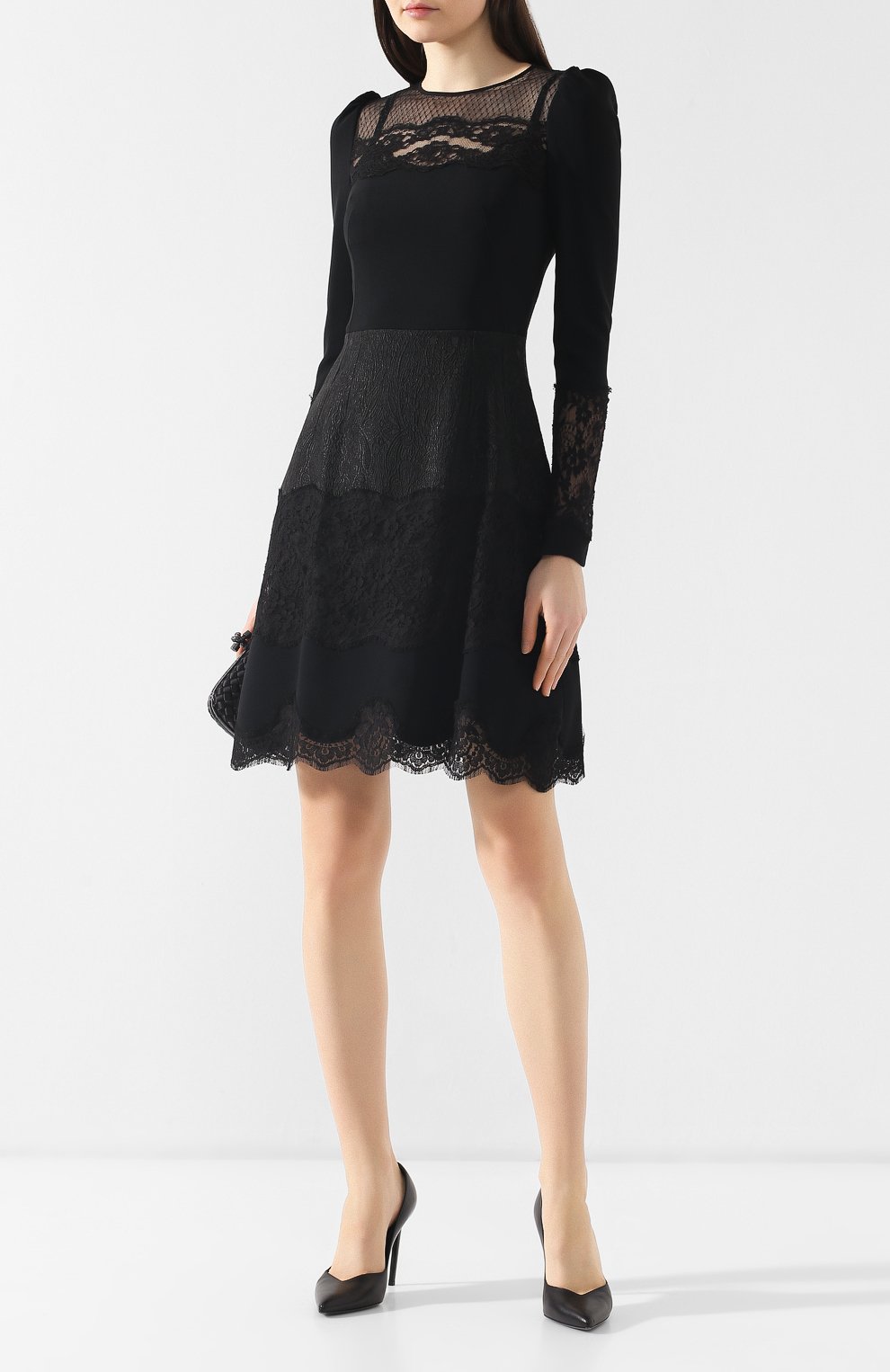 Приталенное платье DOLCE & GABBANA черного цвета по цене 254000 руб., арт. F6C2ST/FURDV, фото 2 Приталенное платье DOLCE & GABBANA, арт. F6C2ST/FURDV, фото 2
