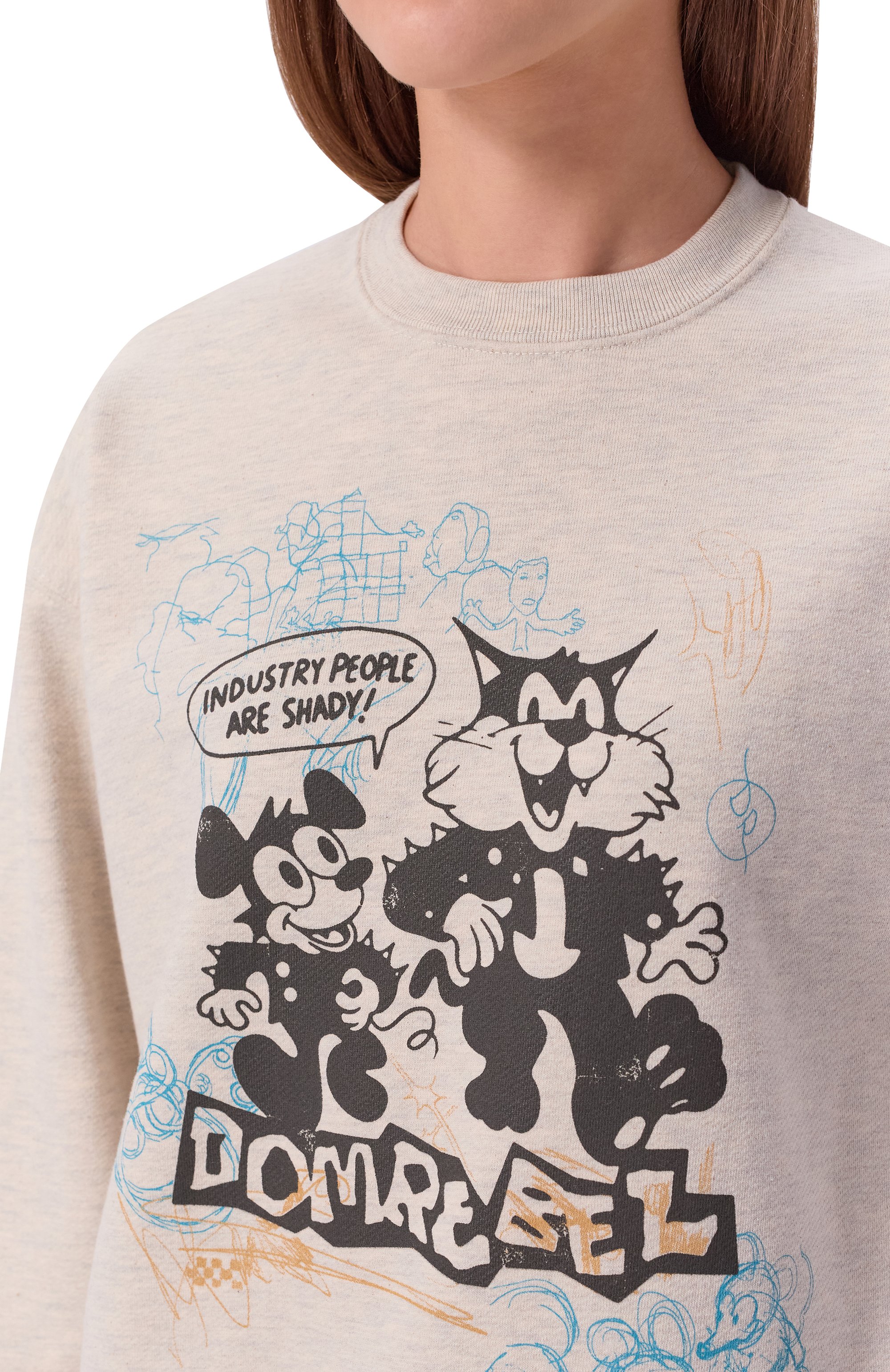 Хлопковый свитшот DOMREBEL светло-серого цвета по цене 39900 руб., арт. SHADY/SWEATSHIRT, фото 5 Хлопковый свитшот DOMREBEL, арт. SHADY/SWEATSHIRT, фото 5