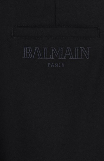 Шерстяные шорты BALMAIN темно-синего цвета по цене 47350 руб., арт. BX6P99, фото 3 Шерстяные шорты BALMAIN, арт. BX6P99, фото 3