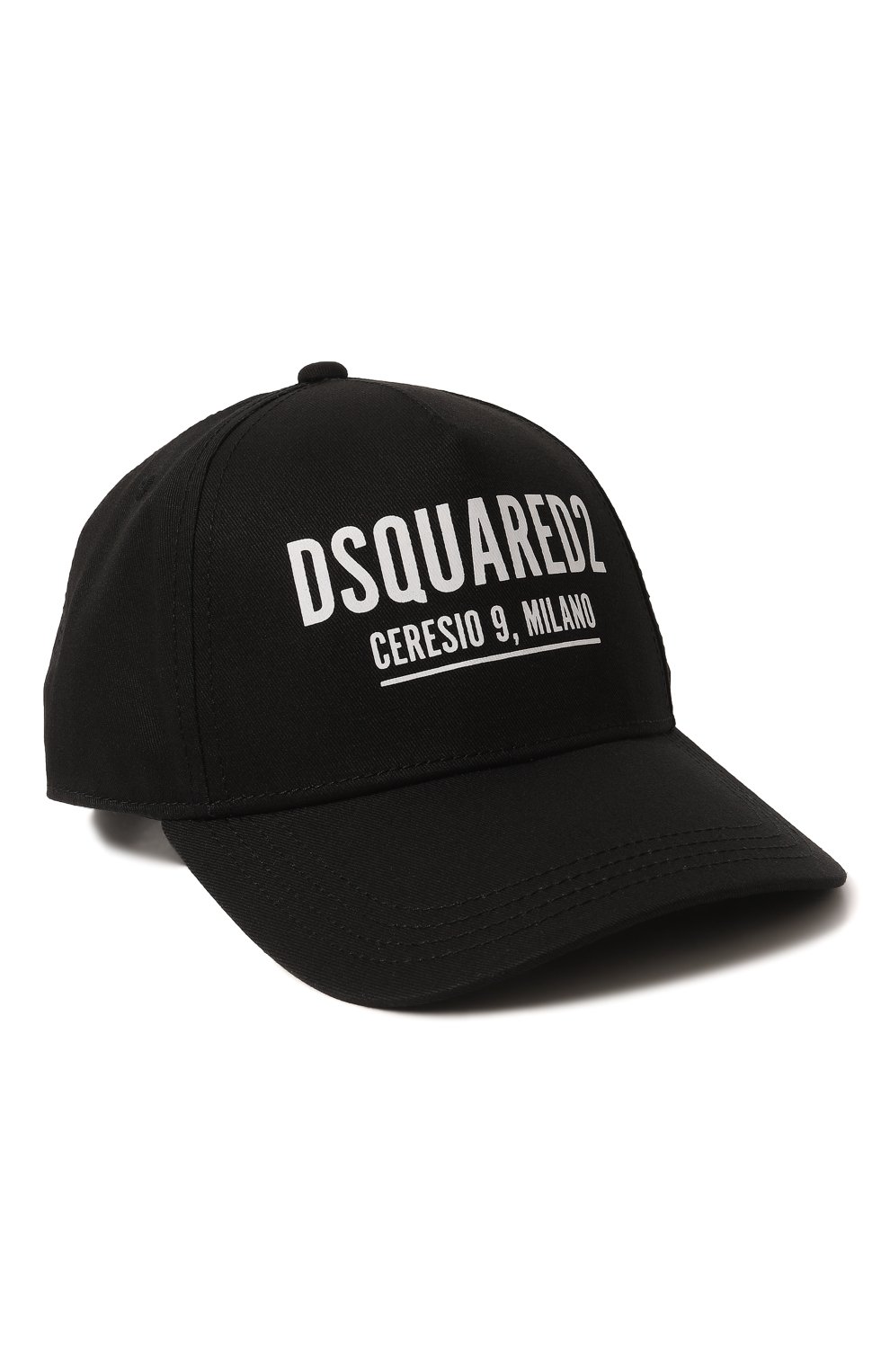 Хлопковая бейсболка DSQUARED2 черного цвета по цене 14800 руб., арт. DQ1006/D00YT, фото 1 Хлопковая бейсболка DSQUARED2, арт. DQ1006/D00YT, фото 1