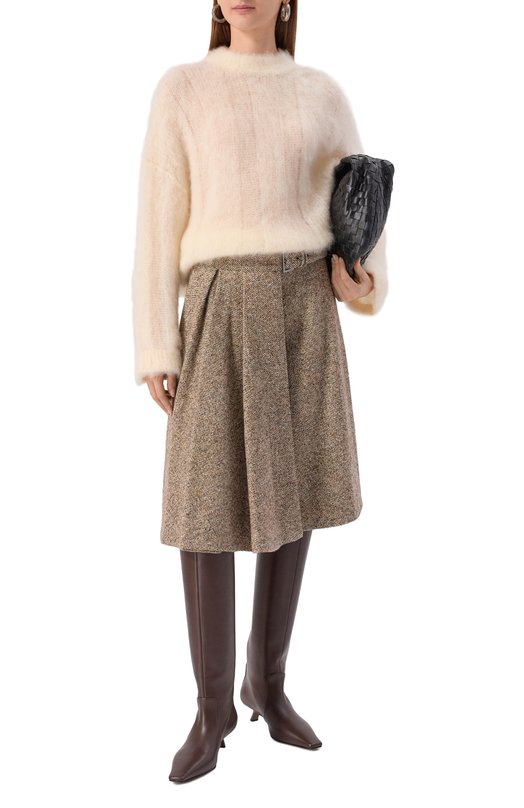 Кожаные сапоги Brunello Cucinelli MZSKC3057P Коричневый  MZSKC3057P Фото 3