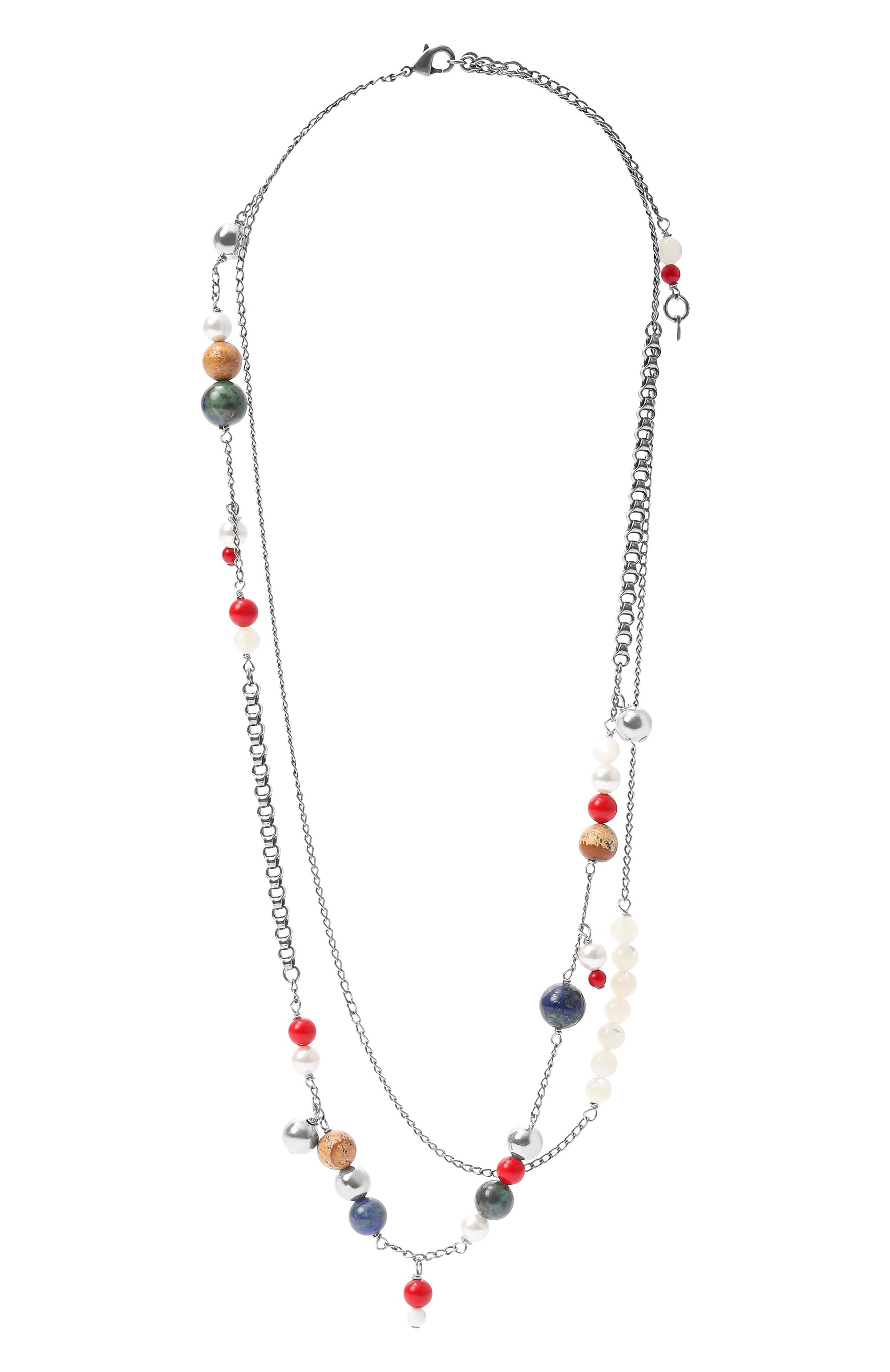 Колье DRIES VAN NOTEN серебряного цвета по цене 97700 руб., арт. 018232/0079, фото 1 Колье DRIES VAN NOTEN, арт. 018232/0079, фото 1