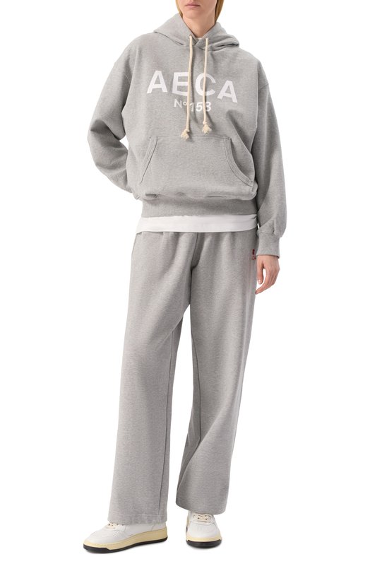 Хлопковое худи AECA WHITE AWCMFWBDTSPSO002C0.GREY/WHITE (XL) Серый  AWCMFWBDTSPSO002C0.GREY/WHITE (XL) Фото 2