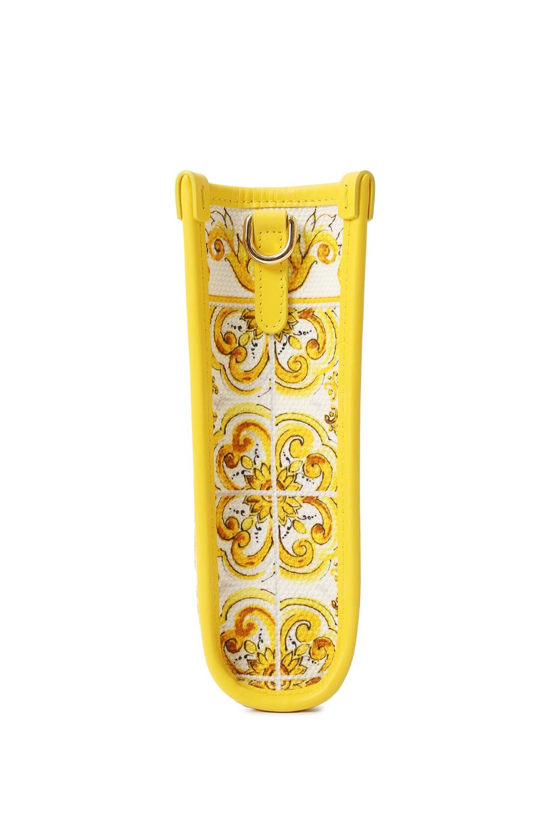 Женская сумка DOLCE & GABBANA желтого цвета, арт. BB9025_BE9025/AP026_1 | Фото 4 (Размер: mini; Драгоценные камни: Проставлено; Ремень/цепочка: На ремешке; Материал сплава: Проставлено; Материал: Текстиль)