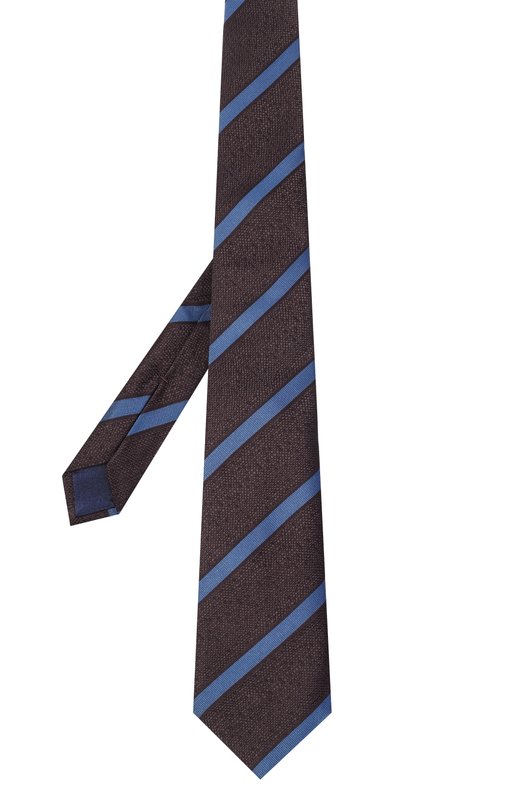 Шелковый галстук Zilli CRAV2BM0600VMIS00 Коричневый  CRAV2BM0600VMIS00 Фото 3