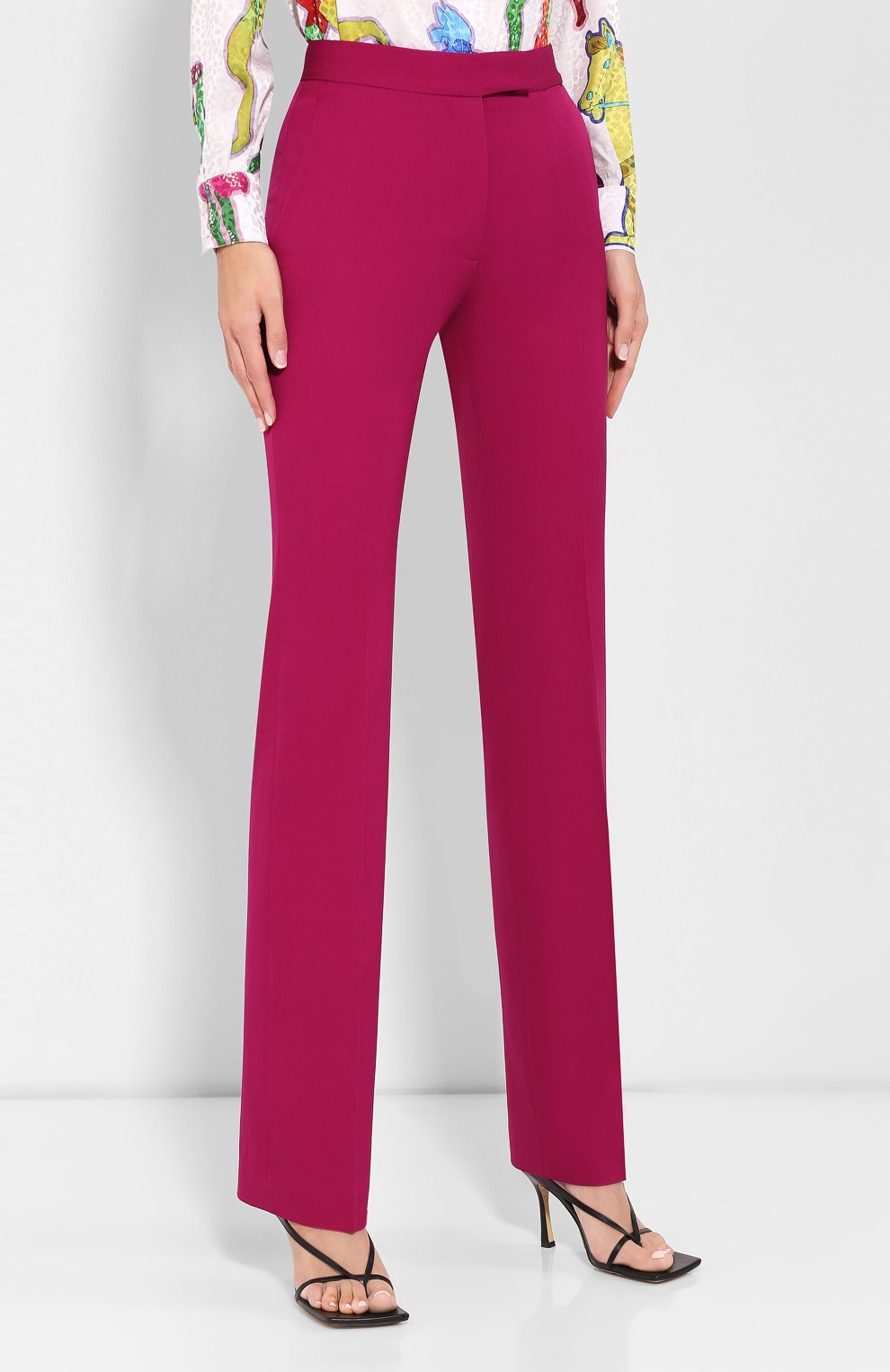 Шерстяные брюки STELLA MCCARTNEY фиолетового цвета по цене 58200 руб., арт. 571968/SHB55, фото 3 Шерстяные брюки STELLA MCCARTNEY, арт. 571968/SHB55, фото 3