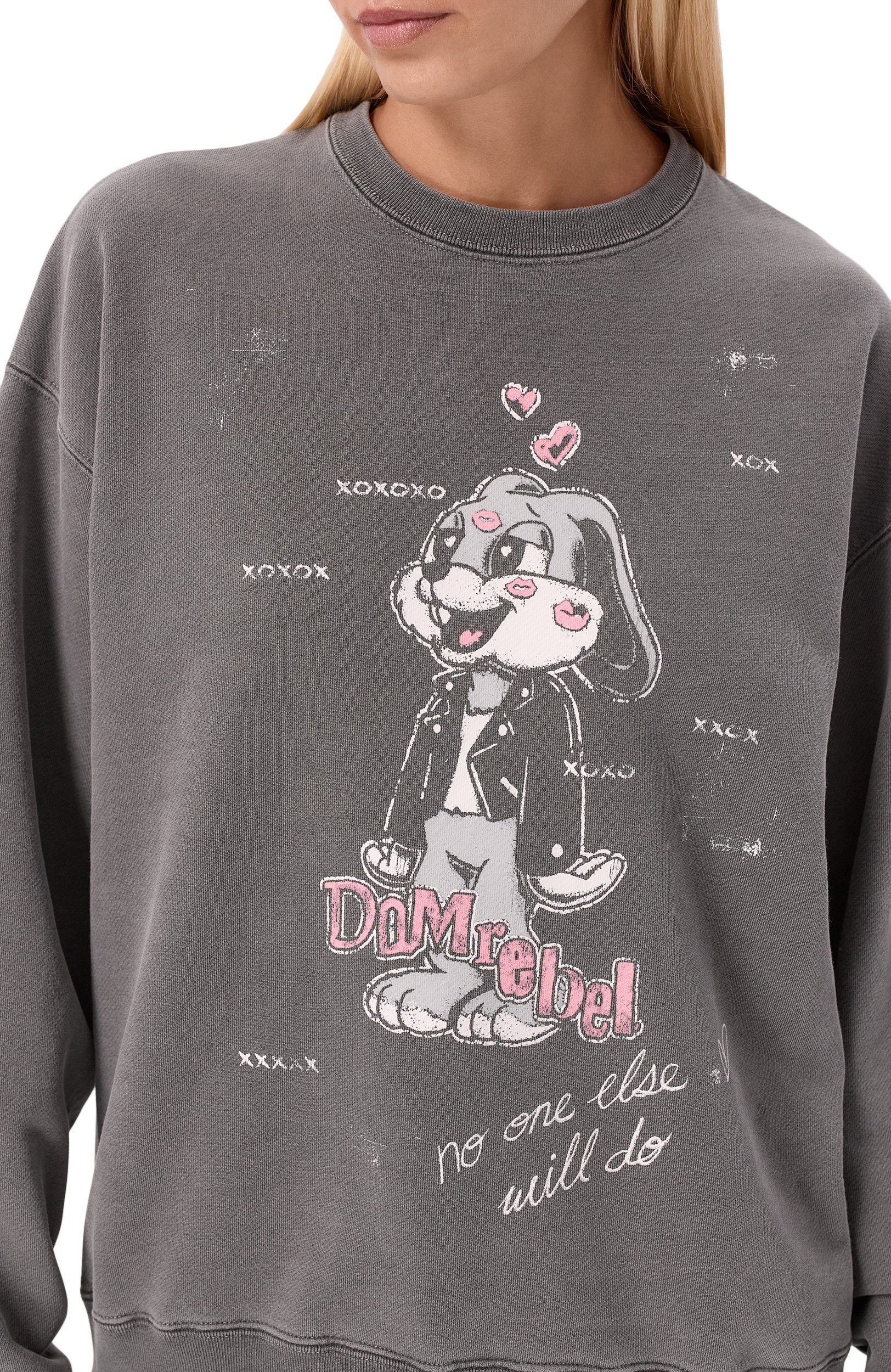 Хлопковый свитшот DOMREBEL серого цвета по цене 37400 руб., арт. SMITTEN/SWEATSHIRT, фото 5 Хлопковый свитшот DOMREBEL, арт. SMITTEN/SWEATSHIRT, фото 5