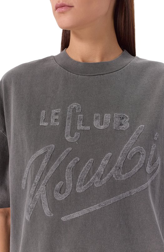 Хлопковая футболка Ksubi WPF25TE005 Серый  WPF25TE005 Фото 5