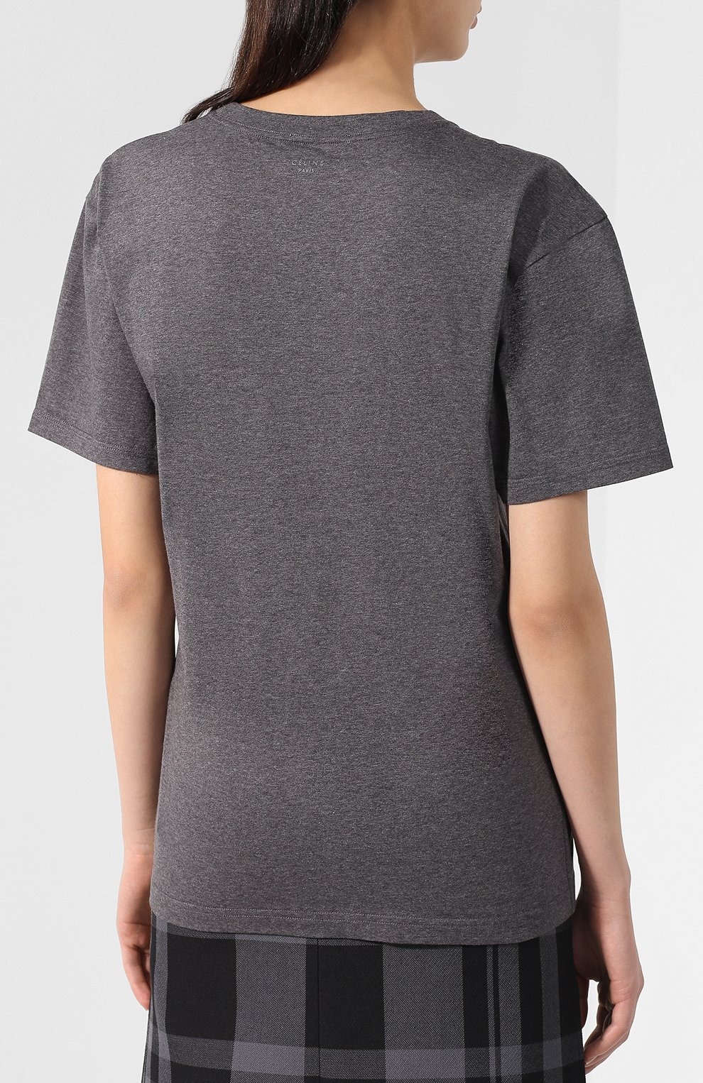 Хлопковая футболка с круглым вырезом CELINE, арт. 23FR7351C, фото 4
