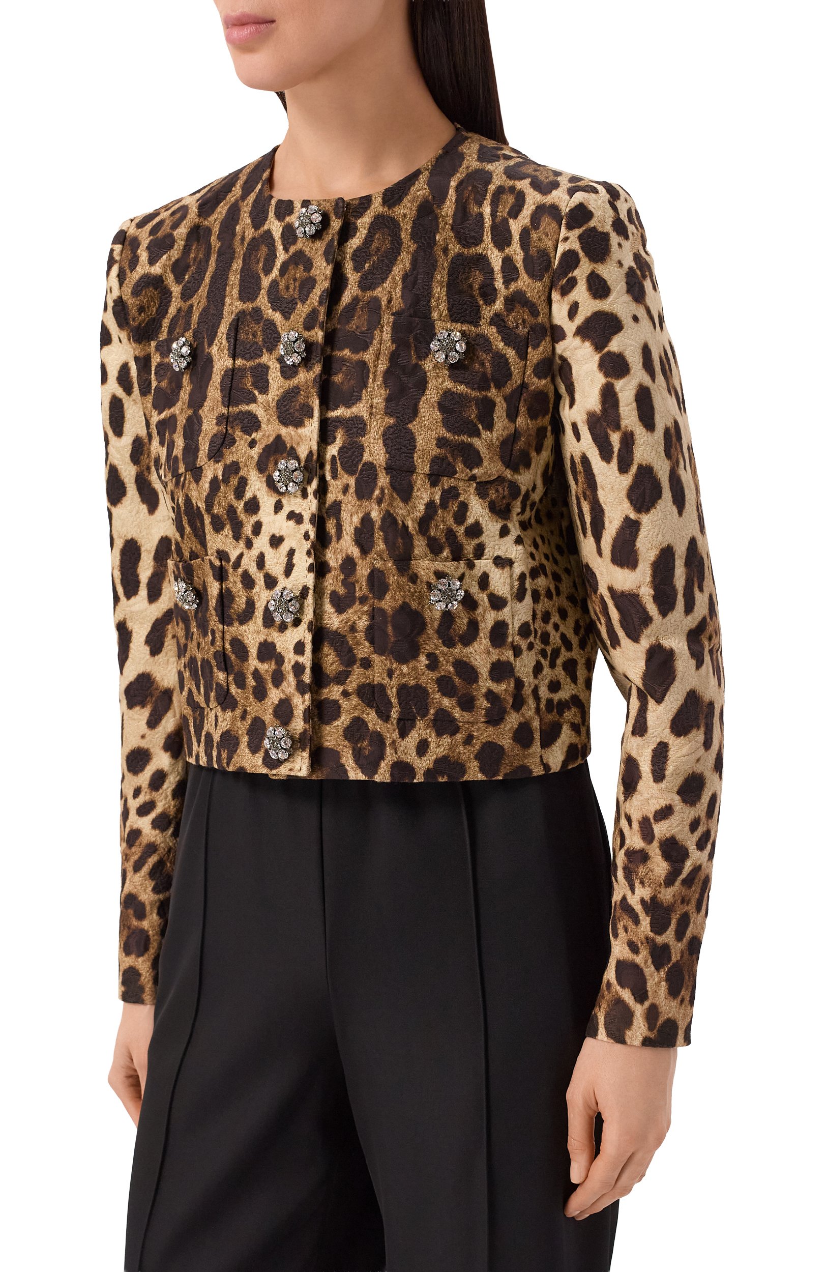 Жакет из хлопка и шелка DOLCE & GABBANA, арт. F27HKZ/FSTB3, фото 3