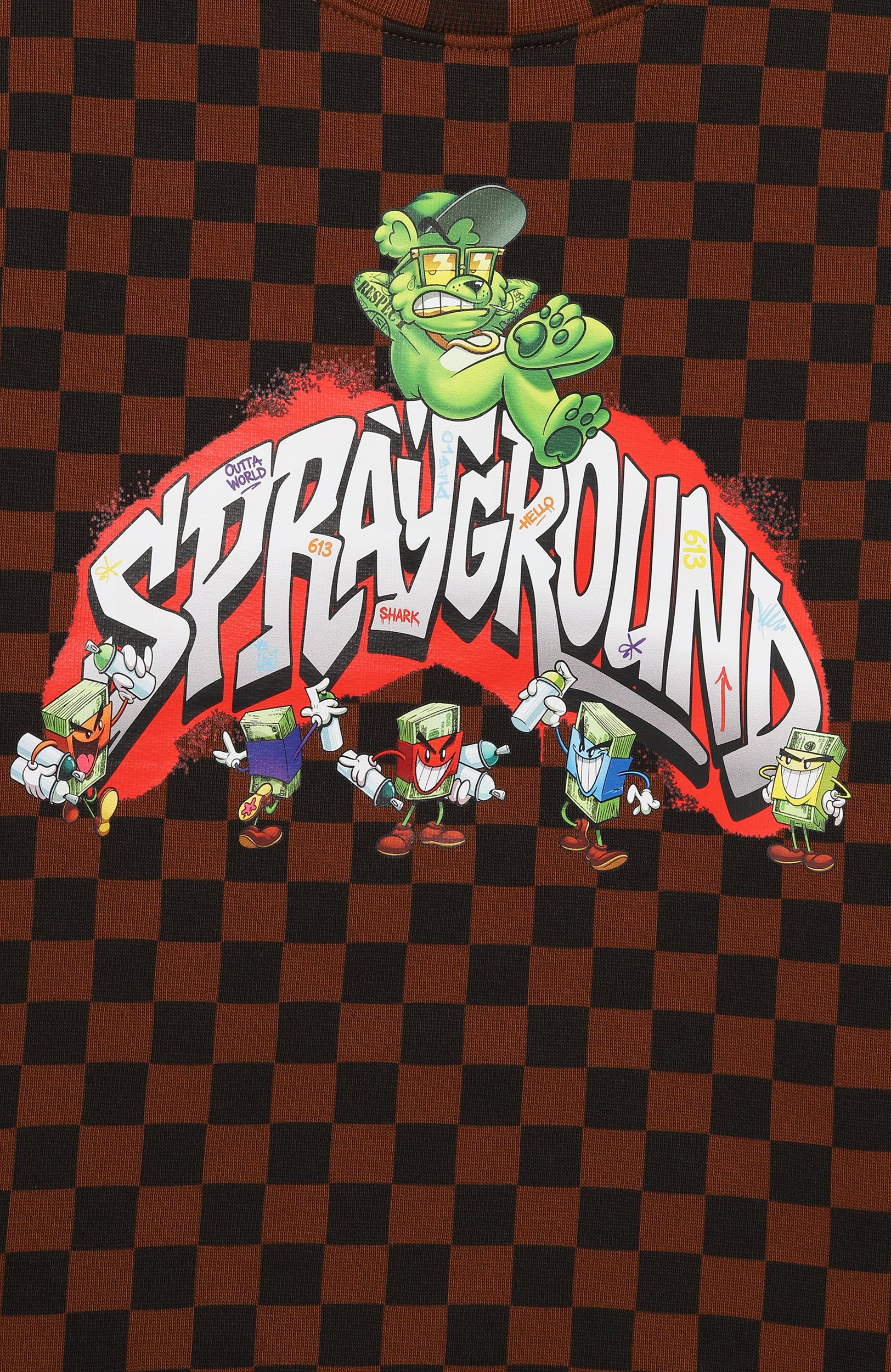Хлопковый свитшот SPRAYGROUND, арт. SPY1528G/SPRAYGR0UND CHARACTERS 0VER CREWNECK, фото 3