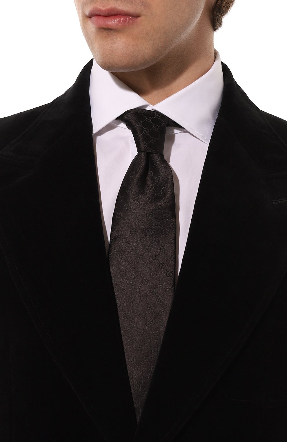 Шелковый галстук GUCCI, арт. 456520 4B002, фото 2