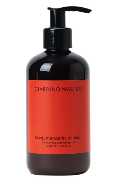 Женского бессульфатное жидкое мыло с микрогранулами кремния musk, mandarin, santal,… (250ml) GIARDINO MAGICO, арт. 4640200325686