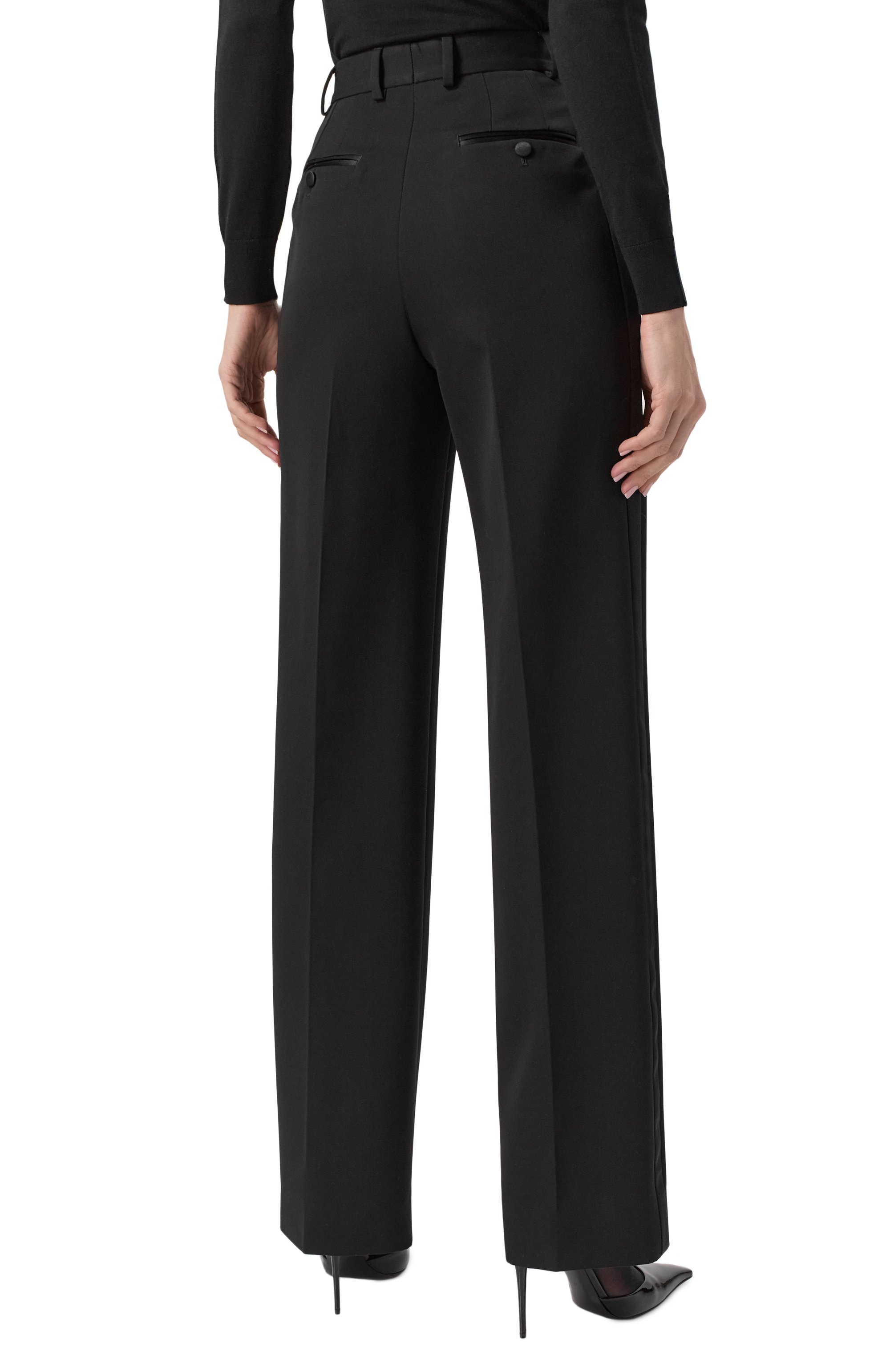 Брюки из шерсти и шелка DOLCE & GABBANA, арт. FTC8ZT/FU21E, фото 4