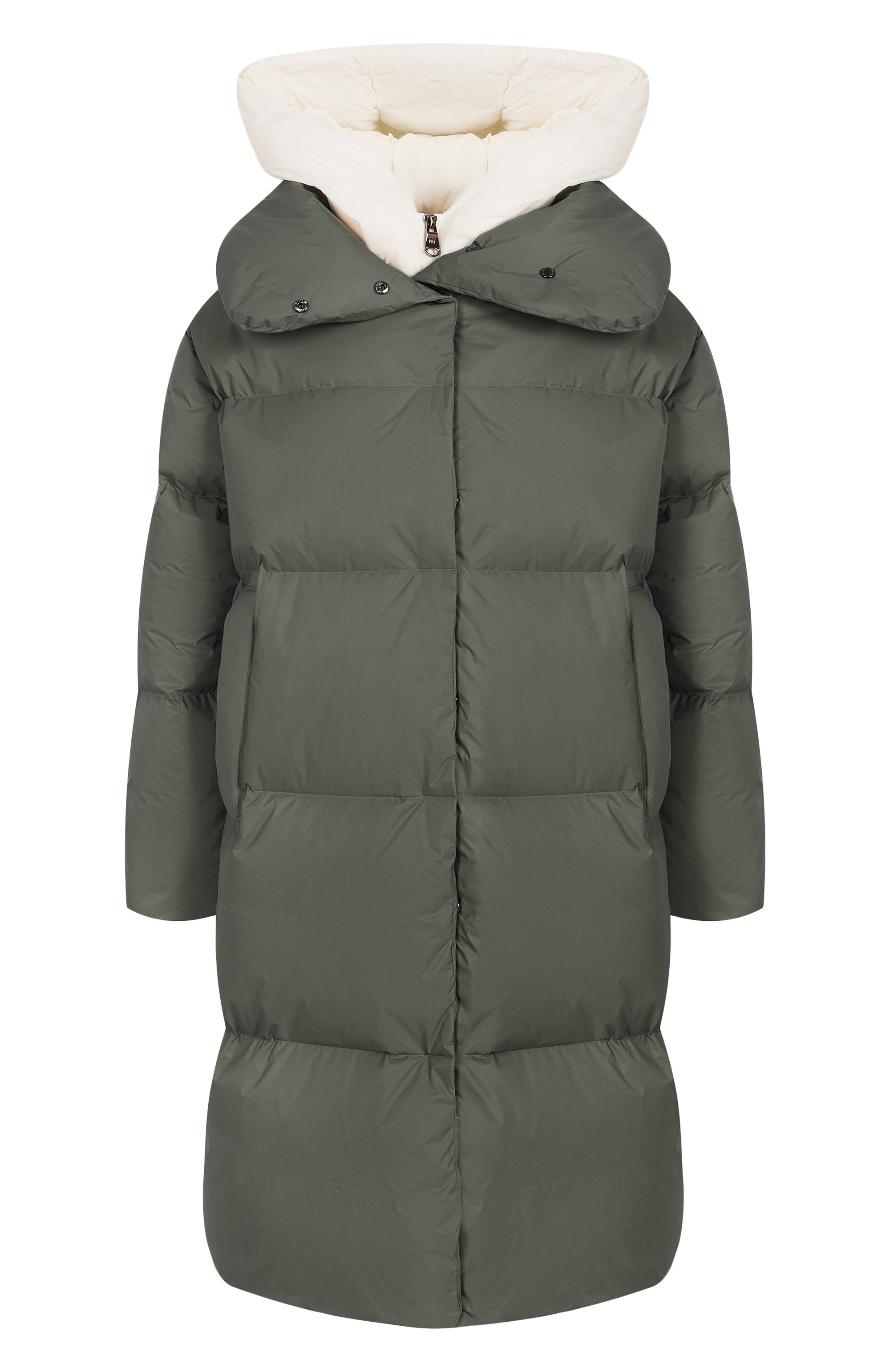 Пуховик HETREGO зеленого цвета по цене 82750 руб., арт. 8P632/LIANA, фото 1 Пуховик HETREGO, арт. 8P632/LIANA, фото 1