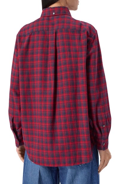 Рубашка из хлопка и вискозы DUNST разноцветного цвета по цене 14300 руб., арт. UDSH5C104R2, фото 4 Рубашка из хлопка и вискозы DUNST, арт. UDSH5C104R2, фото 4