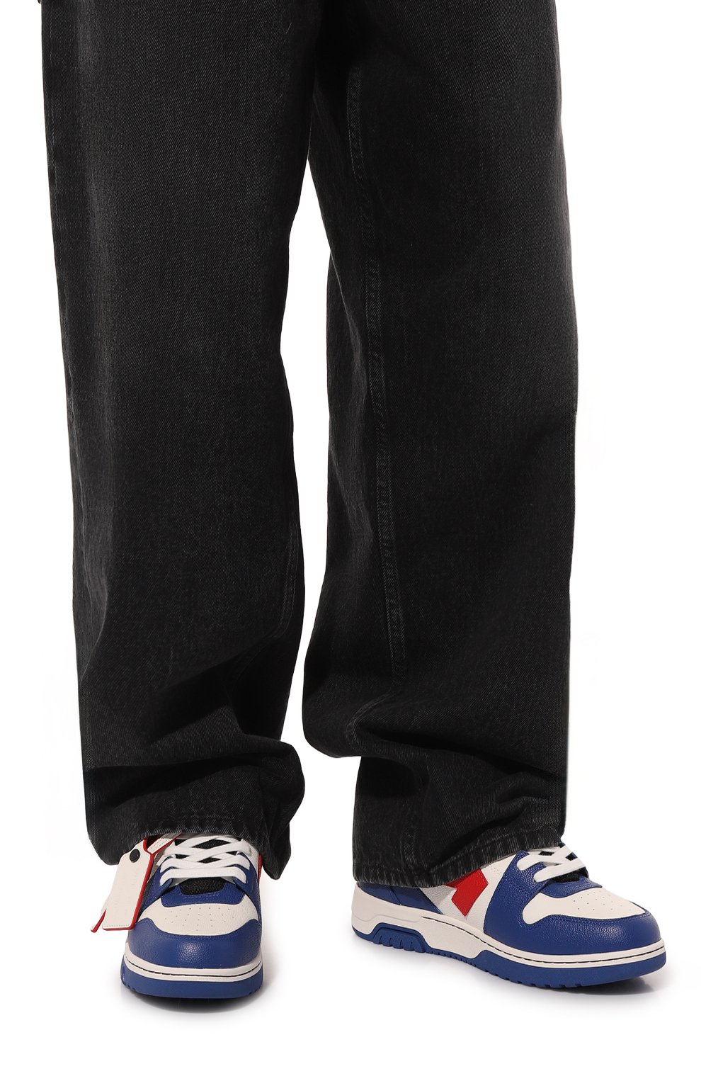 Кожаные кеды out of office OFF-WHITE, арт. 0MIA189F24LEA00D, фото 3