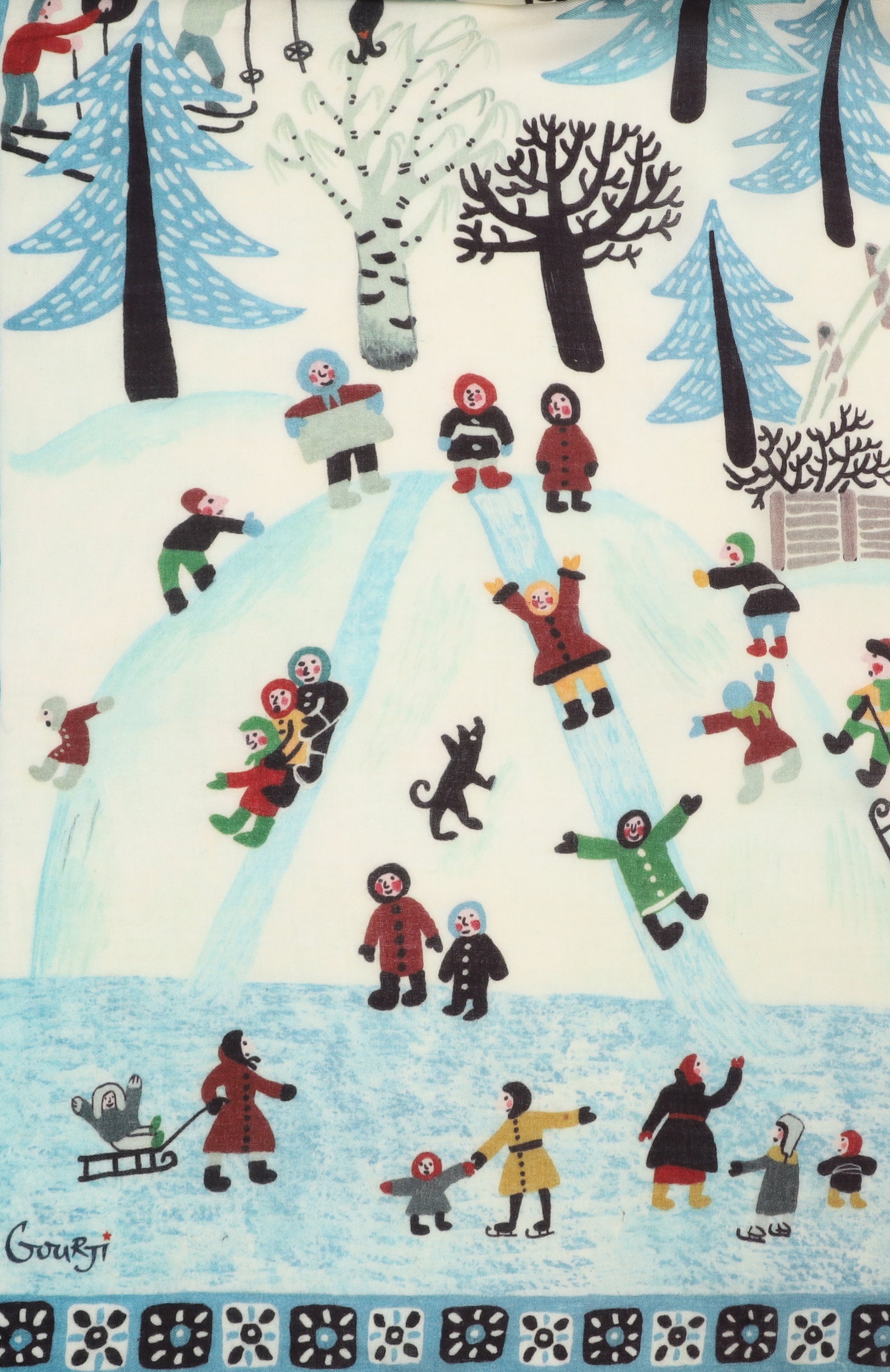 Кашемировая шаль зимняя деревня GOURJI, арт. 91233517/6144114, фото 5