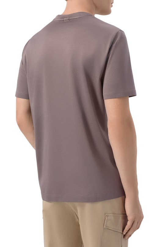 Хлопковая футболка Capobianco 20M660.MK00. Коричневый  20M660.MK00. Фото 4