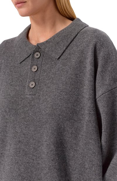 Поло из шерсти и кашемира AYA MUSE серого цвета по цене 55250 руб., арт. AMSS2548, фото 5 Поло из шерсти и кашемира AYA MUSE, арт. AMSS2548, фото 5