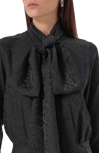 Шелковое платье JACOB LEE черного цвета по цене 198000 руб., арт. WSD20200AW25B, фото 5 Шелковое платье JACOB LEE, арт. WSD20200AW25B, фото 5