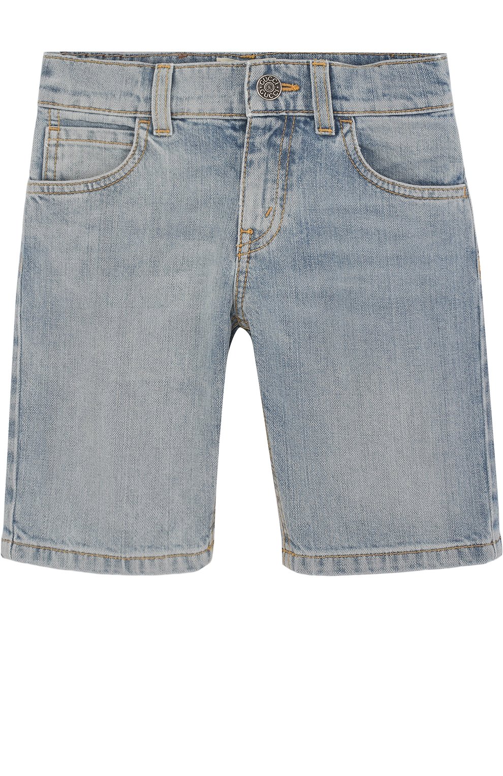 Джинсовые шорты с контрастным принтом GUCCI, арт. 499959/XR909, фото 1