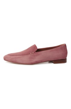 Женские замшевые лоферы KITON розового цвета, арт. D57803N01008 | Фото 4 (Каблук высота: Низкий; Материал сплава: Проставлено; Материал внутренний: Натуральная кожа; Материал внешний: Натуральная кожа, Замша; Драгоценные камни: Проставлено; Подошва: Плоская)