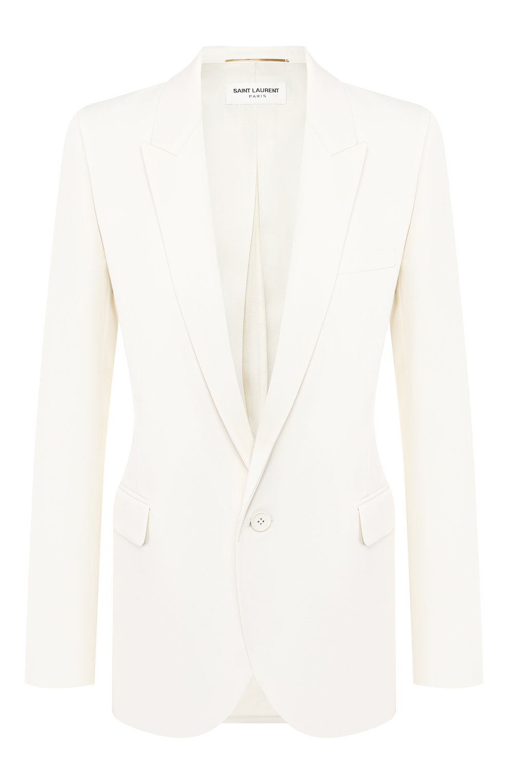 Шерстяной жакет SAINT LAURENT белого цвета по цене 241500 руб., арт. 603866/Y690U, фото 1 Шерстяной жакет SAINT LAURENT, арт. 603866/Y690U, фото 1