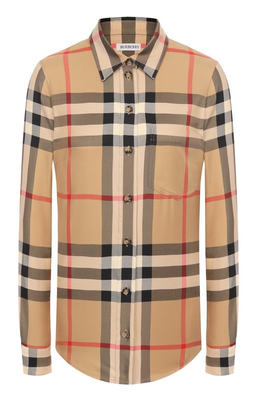 Хлопковая рубашка Burberry 8111856 Бежевый 8111856
