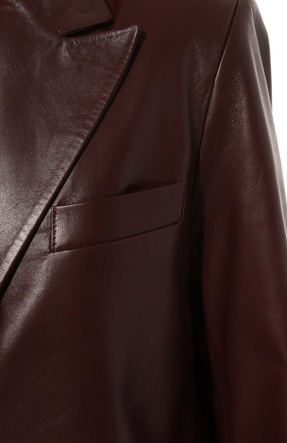 Кожаный жакет CHAUD STUDIO бордового цвета по цене 105000 руб., арт. YVESJACKET22, фото 5 Кожаный жакет CHAUD STUDIO, арт. YVESJACKET22, фото 5