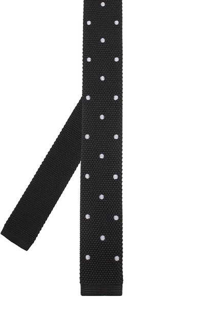 Шелковый вязаный галстук LANVIN черного цвета по цене 11700 руб., арт. 1994/KNITTED TIE, фото 2 Шелковый вязаный галстук LANVIN, арт. 1994/KNITTED TIE, фото 2
