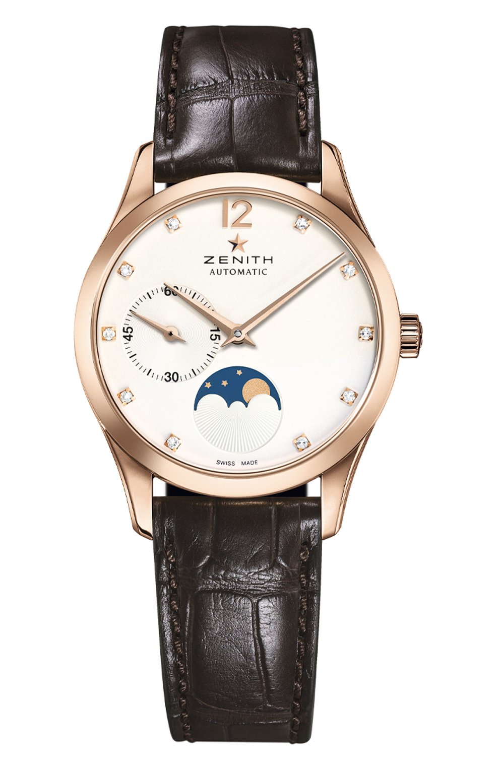 Часы ultra thin lady moonphase rose gold ZENITH бесцветного цвета по цене 1521000 руб., арт. 18.2311.692/03.C498, фото 1 Часы ultra thin lady moonphase rose gold ZENITH, арт. 18.2311.692/03.C498, фото 1
