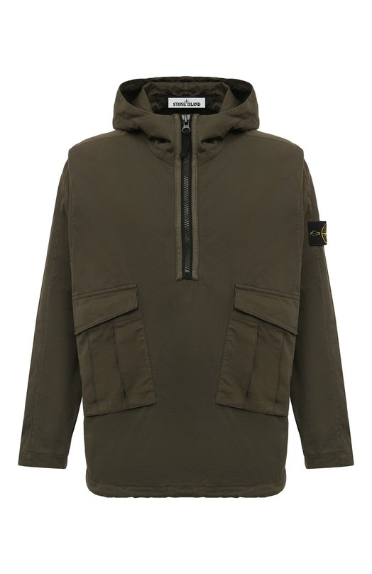 

Хлопковый анорак Stone Island, Хаки