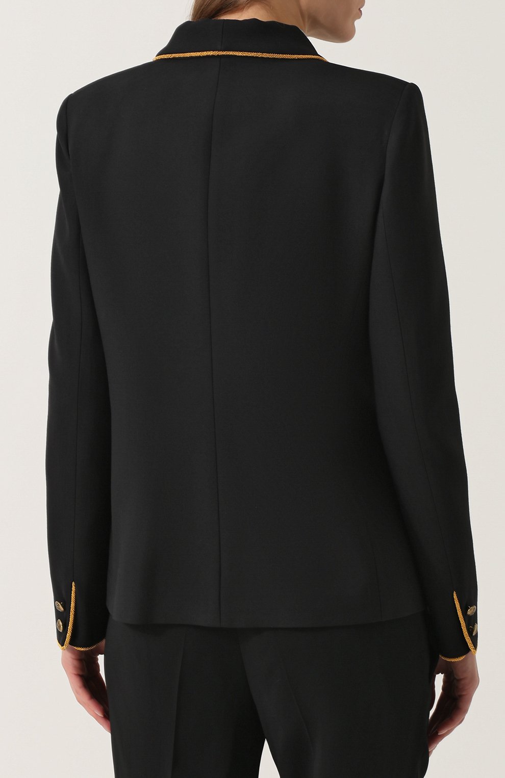 Жакет из смеси шерсти и шелка с контрастной отделкой RALPH LAUREN, арт. 290679453, фото 4