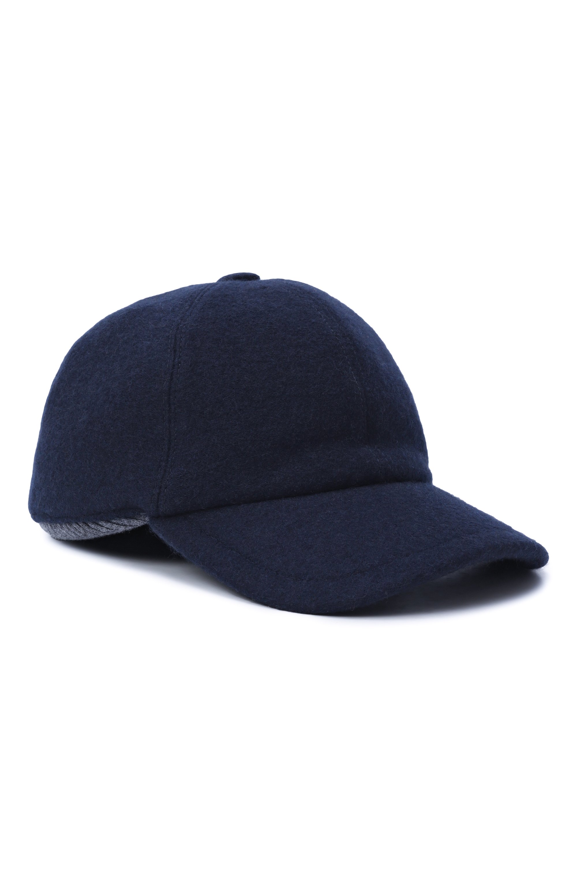 Кашемировая бейсболка FEDELI темно-синего цвета по цене 49950 руб., арт. TU000806, фото 1 Кашемировая бейсболка FEDELI, арт. TU000806, фото 1